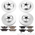Power Stop 17-18 Lincoln Continental Front & Rear Z17 Evolution Geomet Coated Brake Kit