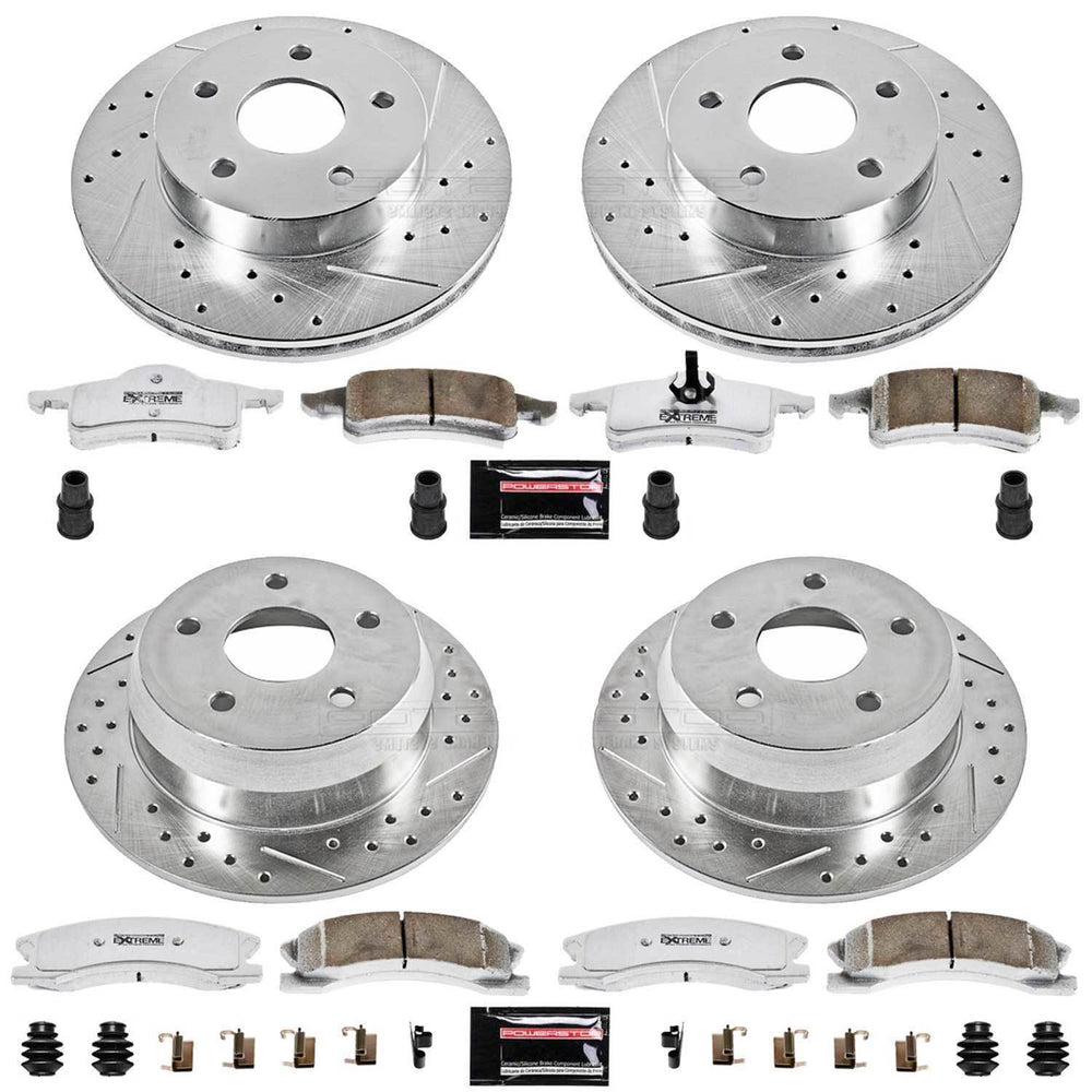 Power Stop 99-02 Jeep Grand Cherokee Front & Rear Z26 Street Warrior Brake Kit