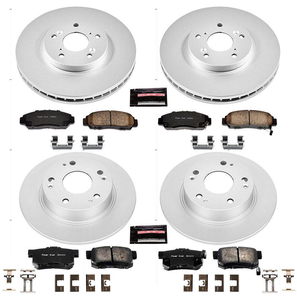 Power Stop 04-08 Acura TSX Front & Rear Z17 Evolution Geomet Coated Brake Kit