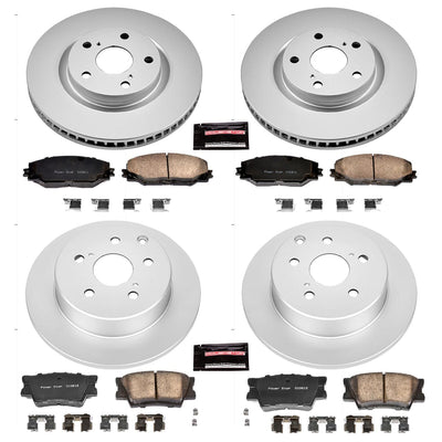 Power Stop 06-18 Toyota RAV4 Front & Rear Z17 Evolution Geomet Coated Brake Kit