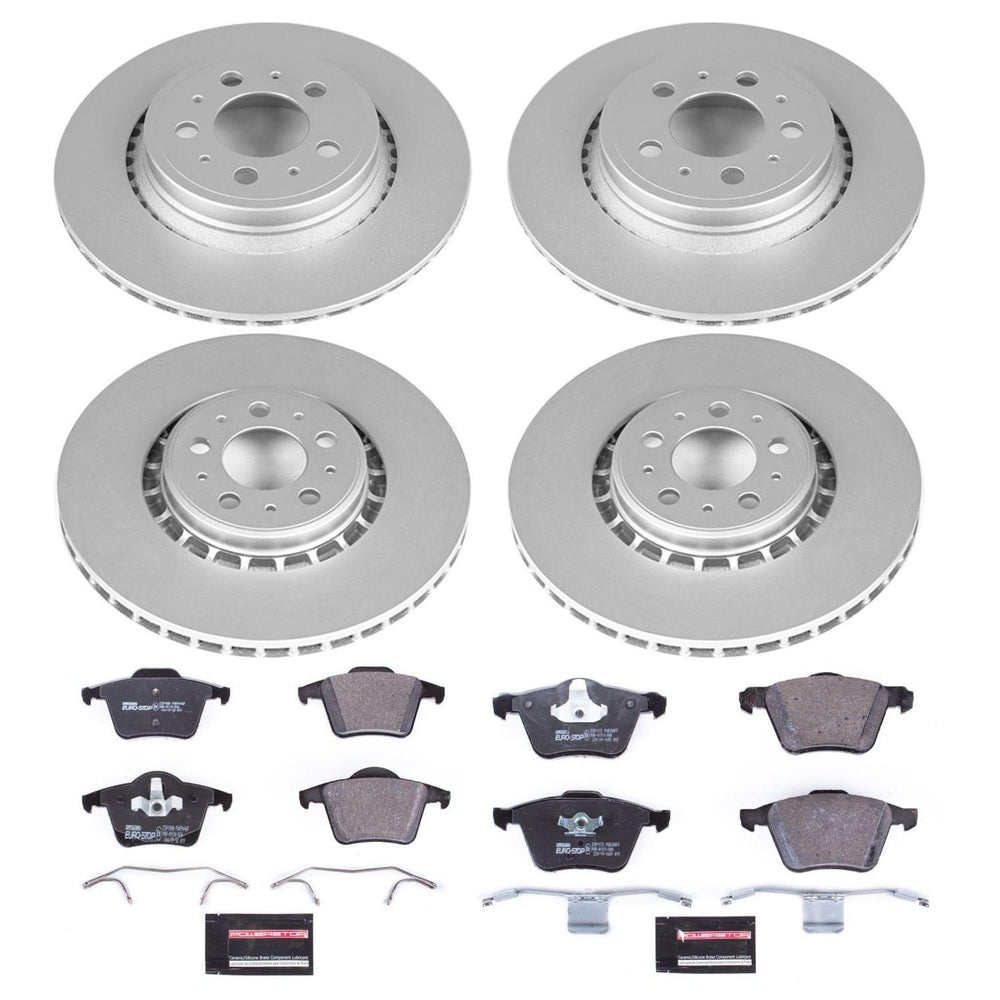 Power Stop 03-14 Volvo XC90 Front & Rear Euro-Stop Brake Kit