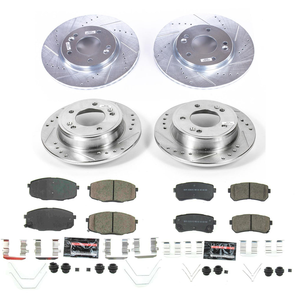Power Stop 18-19 Hyundai Kona Front & Rear Z23 Evolution Sport Brake Kit