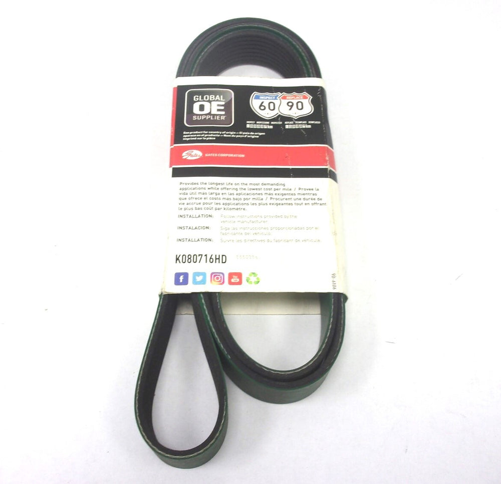 Gates Fleet Runner Micro-V Belts - 8 Ribs - 71.53in Length 1.087in Width