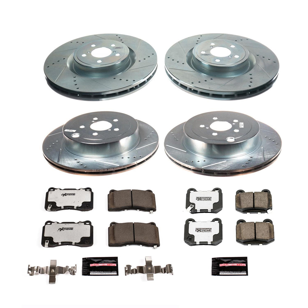 Power Stop 2020 Toyota 86 Front & Rear Z26 Street Warrior Brake Kit w/Calipers
