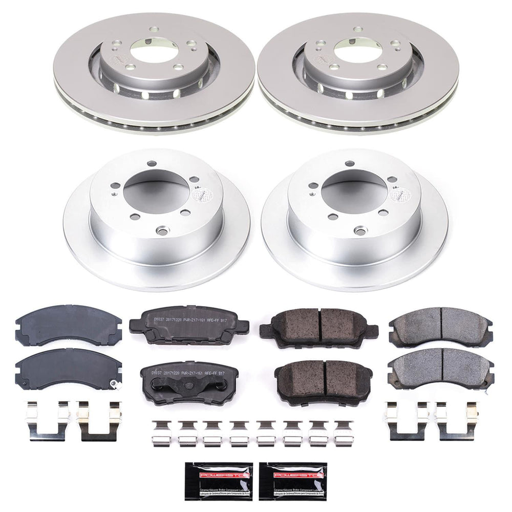 Power Stop 05-06 Mitsubishi Outlander Front and Rear Z17 Coated Brake Kit