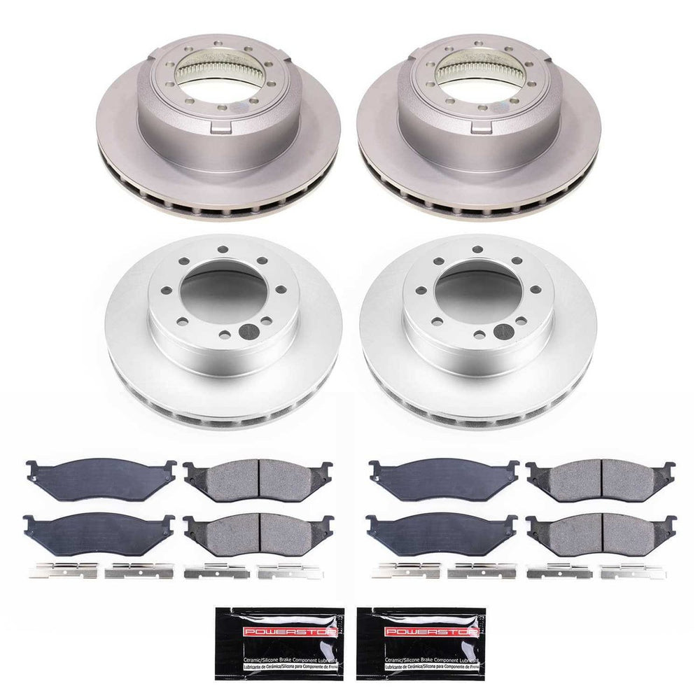 Power Stop 02-04 Ford F-450 Super Duty Front & Rear Z17 Coated Brake Kit