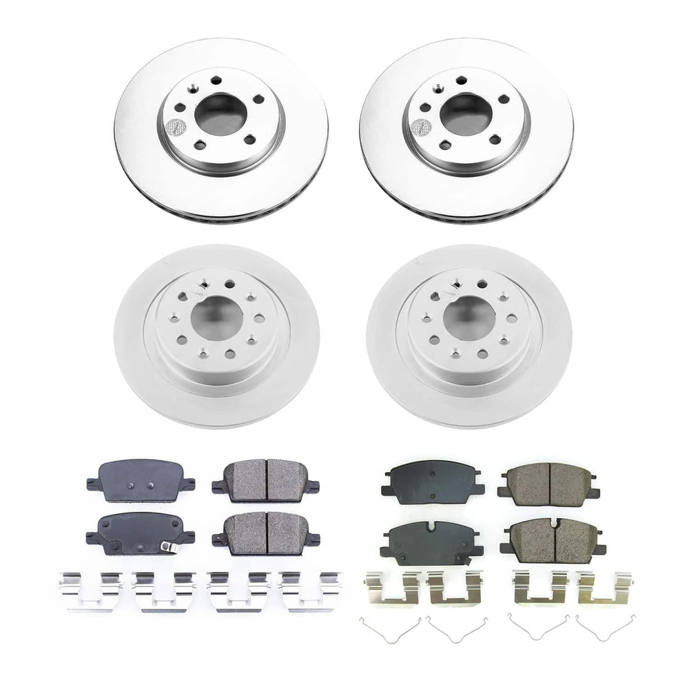 Power Stop 20-22 Kia Telluride Front and Rear Z17 Coated Brake Kit