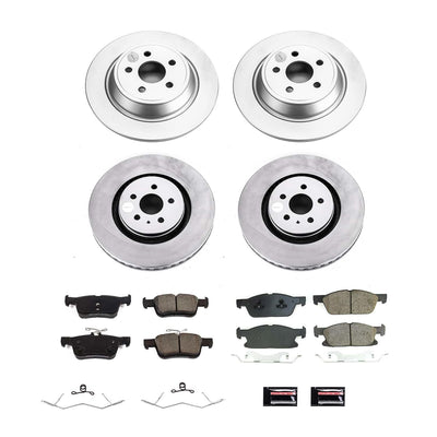 Power Stop 17-20 Lincoln Continental Front and Rear Z17 Coated Brake Kit