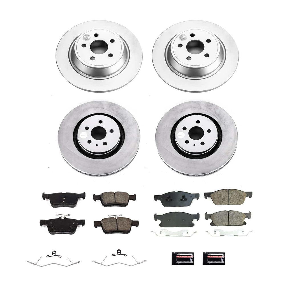 Power Stop 17-20 Lincoln Continental Front and Rear Z17 Coated Brake Kit