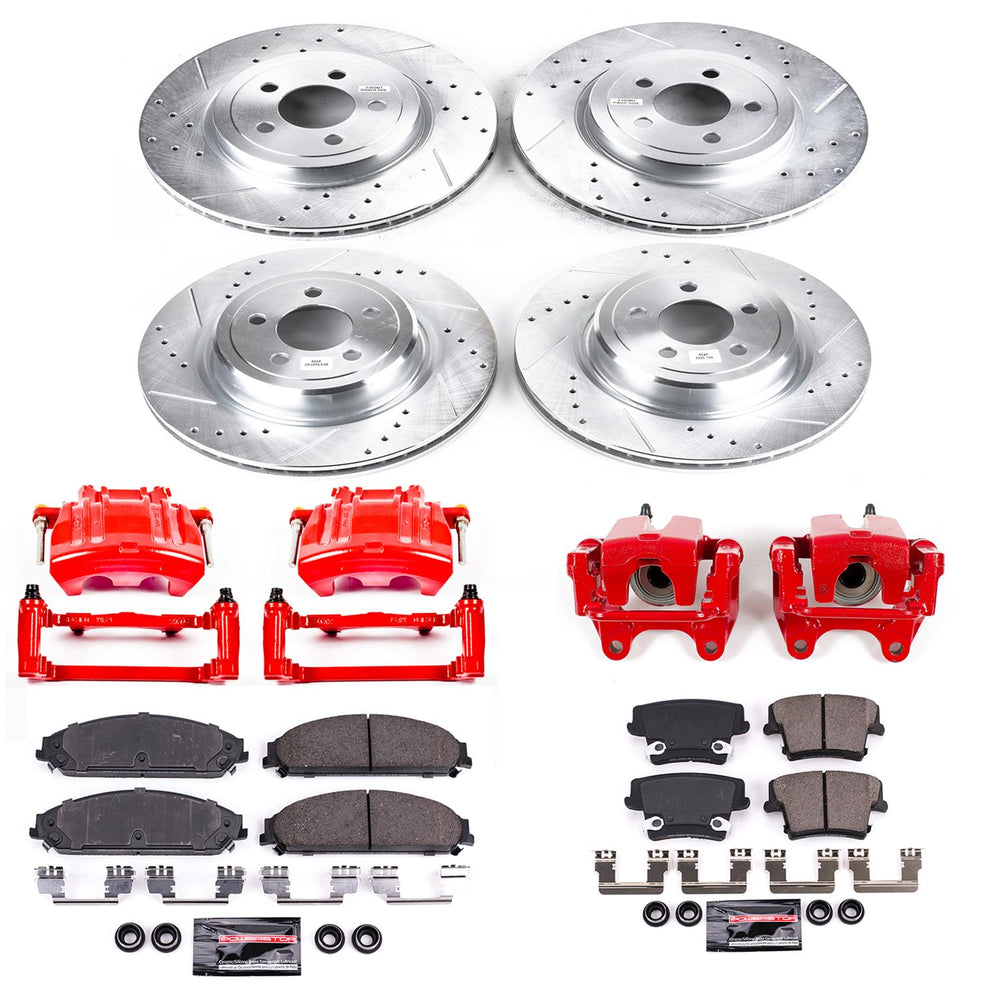 Power Stop 12-14 Dodge Charger Front & Rear Z23 Evolution Sport Brake Kit w/Calipers
