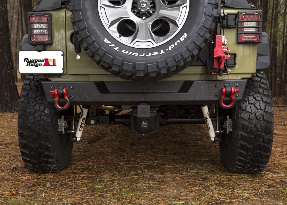 ~(65 lbs. 77X15X8)~ Spartan Rear Bumper Body Width 07-18 Jeep Wrangler JK