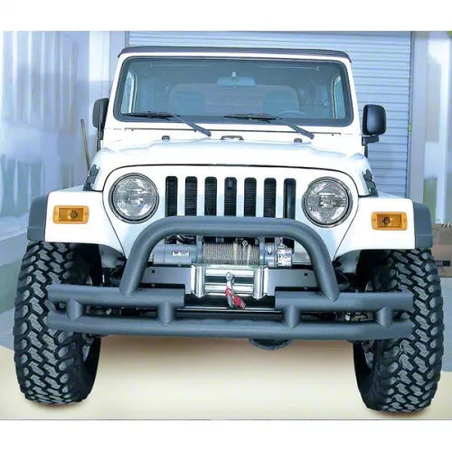 ~(35 lbs. 61X23X10)~ Tube Bumper Front 3 Inch Stainless Winch Ready 76-06 CJ YJ TJ