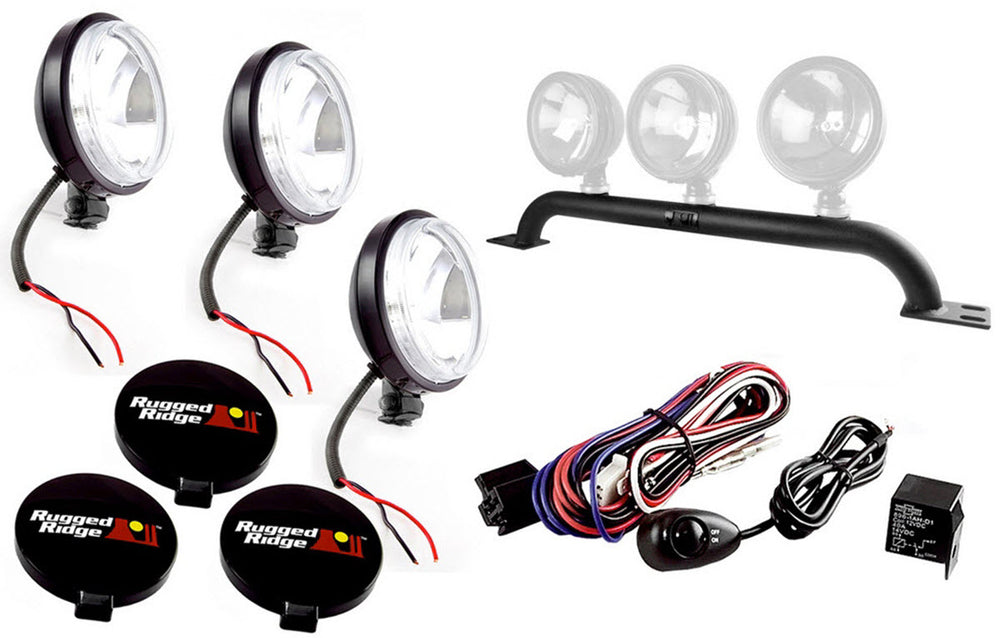 FRONT BUMPER LIGHT BAR KIT 9706 JEEP WRANGLER