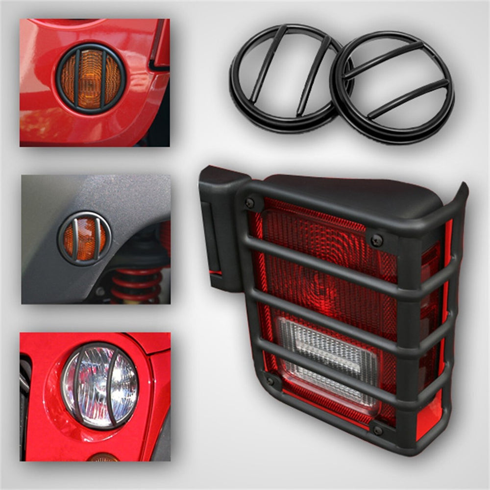 ~(4.3 lbs. 11X8X4)~ Euro Guard Kit Black 10 Piece 07-18 Jeep Wrangler JK JKU