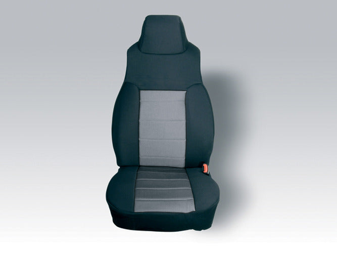 Seat Cover Kit Front Fabric Gray; 97-02 Jeep Wrangler TJ