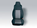 Seat Cover Kit Front Fabric Gray; 97-02 Jeep Wrangler TJ