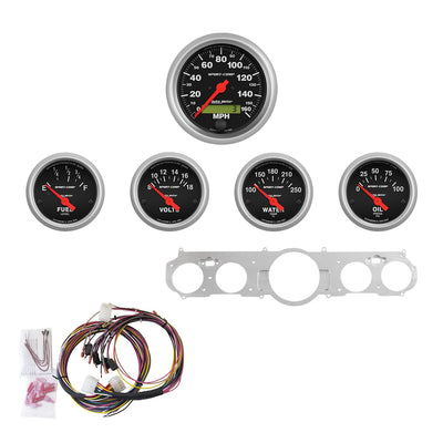 ~(7 lbs. 18X11X7)~ GAUGE KIT 5 PC MUSTANG 65-66 MPH/FUEL/OILP/WTMP/BAT SC