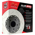 DBA 10-16 Hyundai Genesis Coupe 2.0T (w/Brembo Brakes) Front 5000 Series Slotted Rotor w/Black Hat