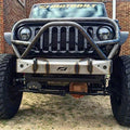 ~(60 lbs. 48X18X12)~ Jeep JK Stubby Front Bumper W/Stinger Bare Steel Motobilt