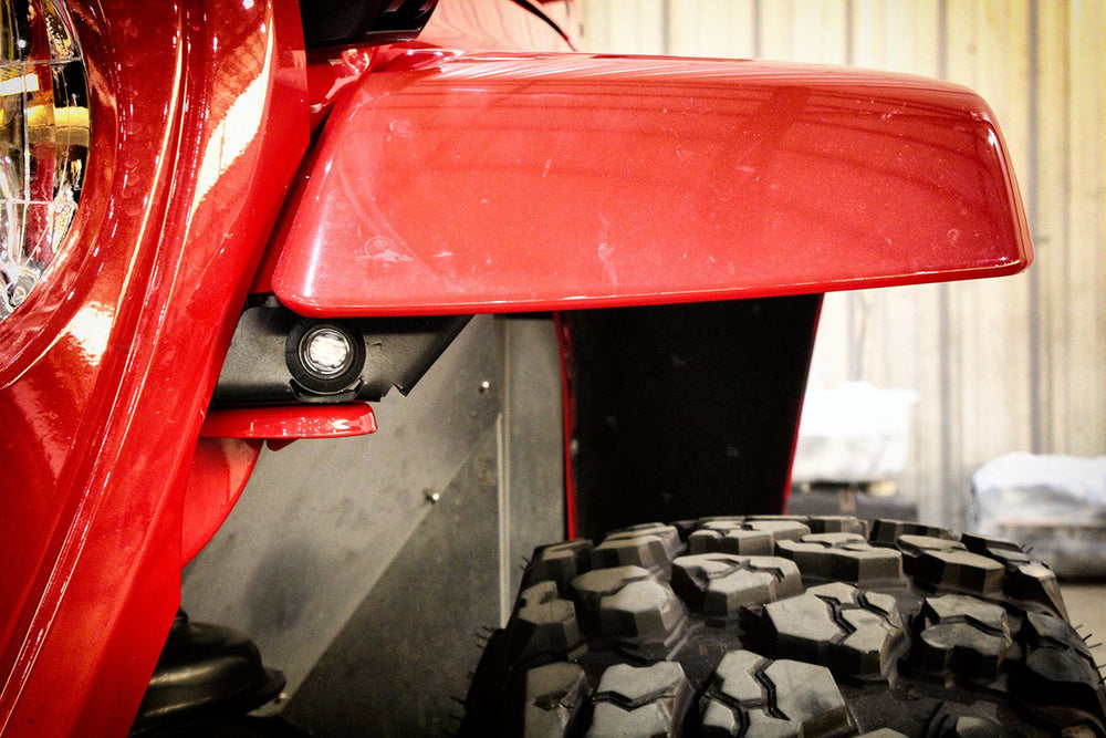 Front Fender Chop Bracket for Jeep Non-Rubicon JL JT - Fender Brackets with Two Pair LED Sidemarker Lights Motobilt