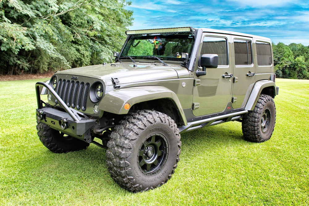 FRAME MOUNTED ROCKER GUARDS FOR JEEP JKU 4 DOOR