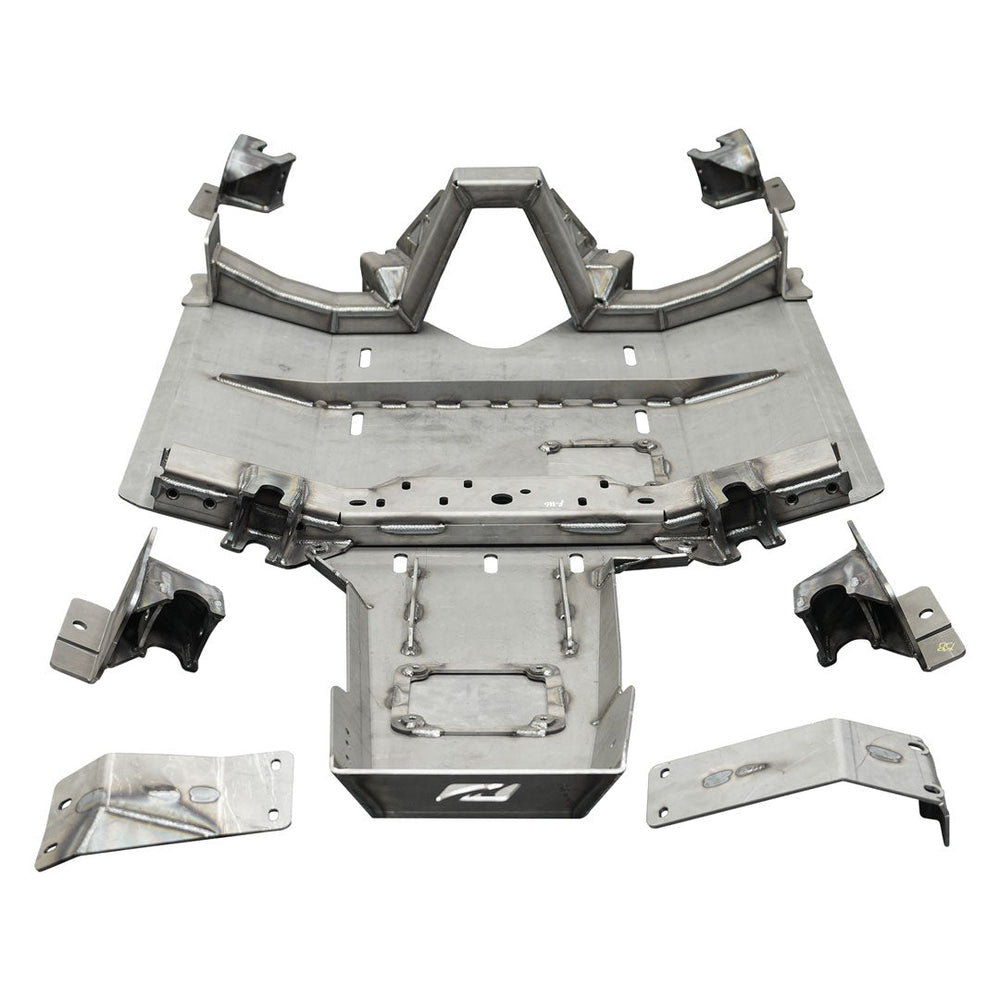 4 Link Suspension Bracket Kit With Skid Plate For 12-18 Jeep JKU Bare Steel Motobilt