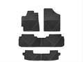 WeatherTech Black Front Rear and Rear All-Weather Floor Mats Fits -20-12 Highlander WTCB086121122