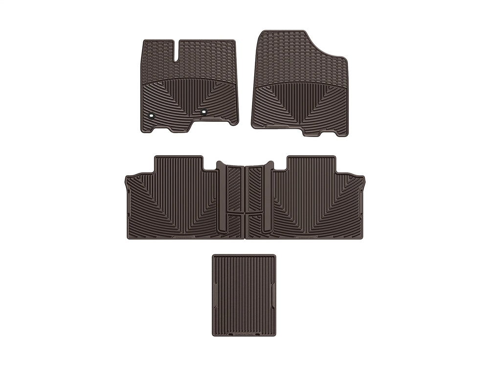 WeatherTech Cocoa Front Rear and Rear All-Weather Floor Mats Fits -20-20 Sienna WTCC292244247