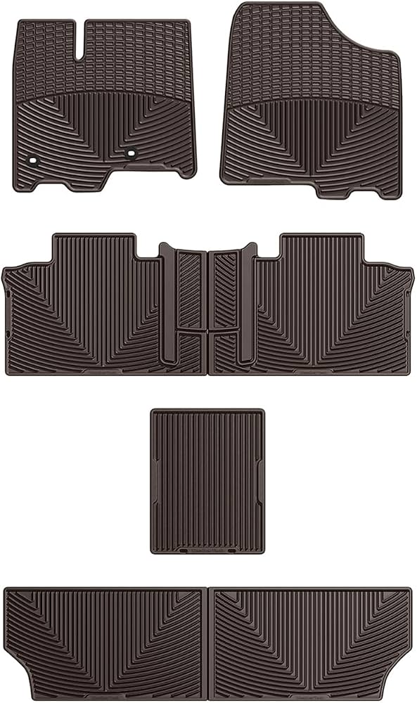 WeatherTech Cocoa Front Rear and Rear All-Weather Floor Mats Fits -20-20 Sienna WTCC292244247245
