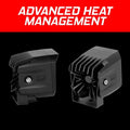 XK Glow Round XKchrome 20w LED Cube Light w/ RGB Accent Kit w/ Controller/Fog Mount- Spot Beam 2pc