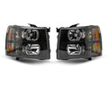 Raxiom 07-13 Chevrolet Silverado 1500 Euro Headlights- Blk Housing (Clear Lens)