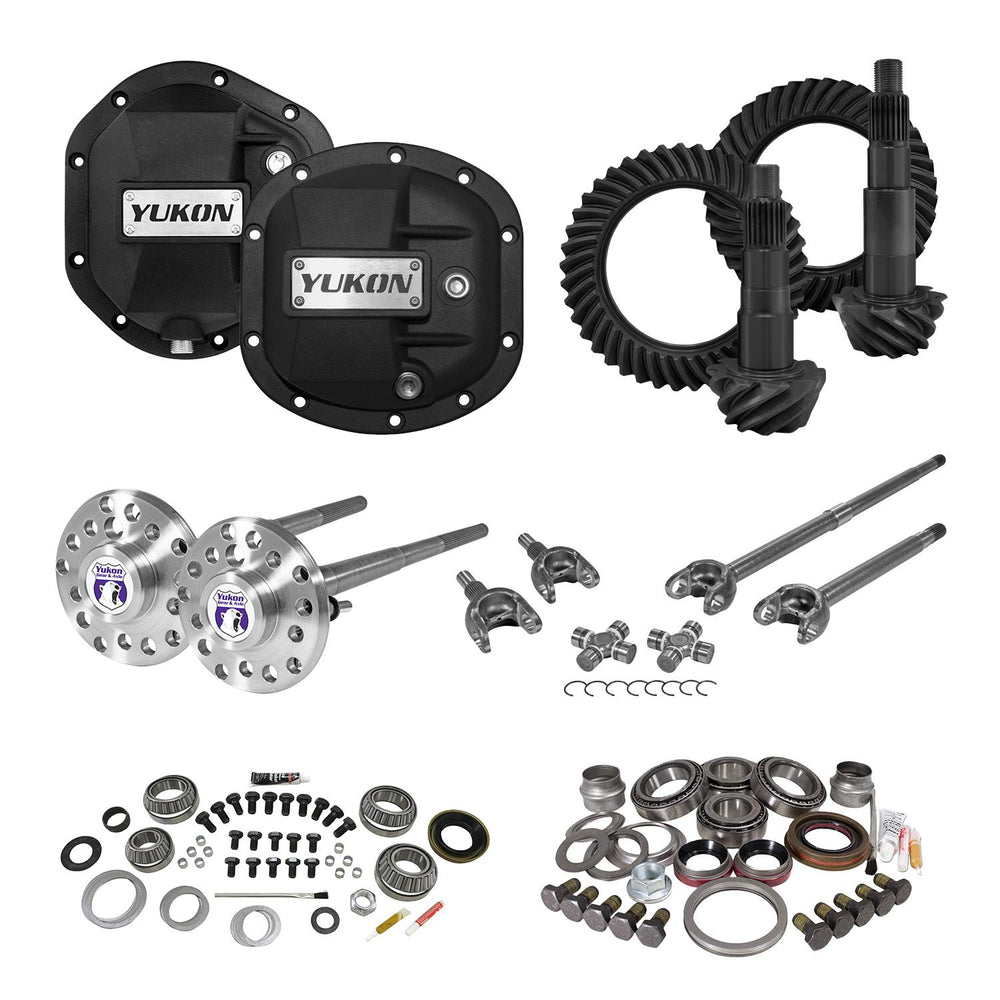 Yukon Stage 4 Jeep JK Re-Gear Kit w covers and Fr Rr Axles Dana 30 44 4.11 Ratio