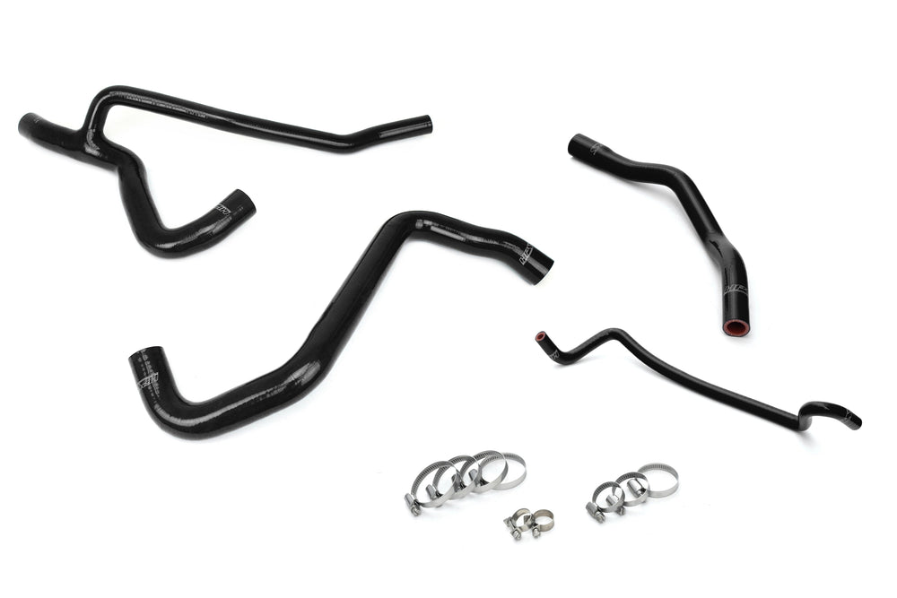 HPS Performance Black Reinforced Silicone Radiator Hose Kit Coolant for Ford 07-10 Mustang GT V8