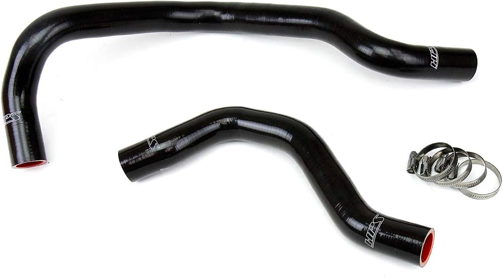 HPS Performance Black Reinforced Silicone Radiator Hose Kit Coolant for Honda 88-91 Civic w/ B16