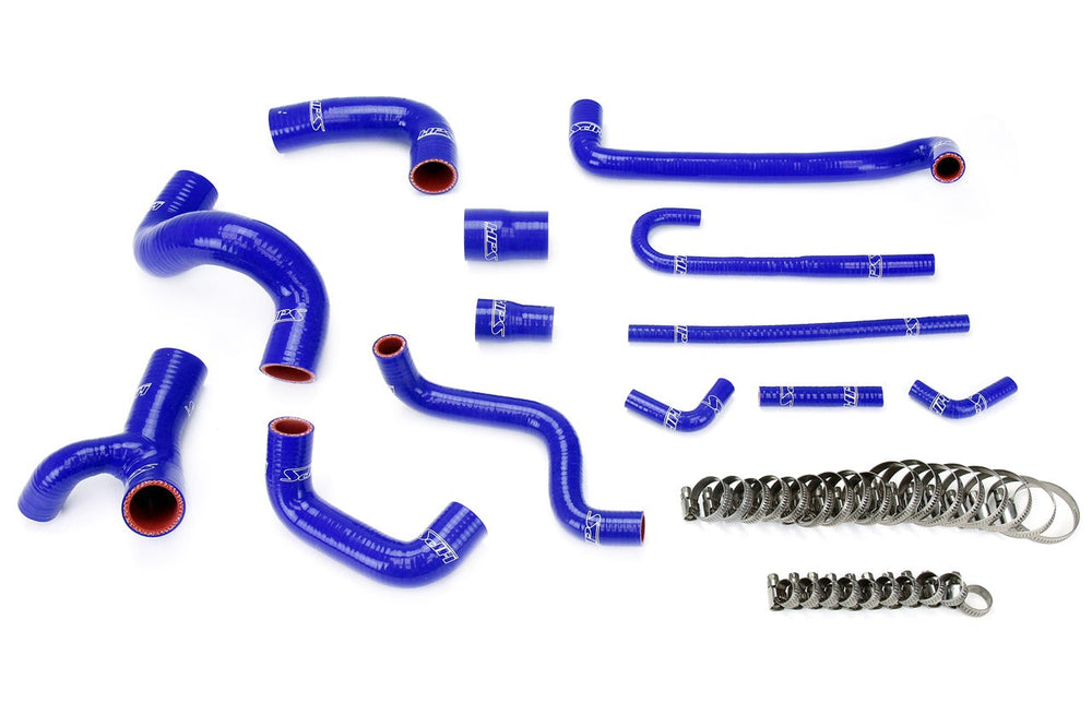 HPS Performance Blue Reinforced Silicone Radiator and Heater Hose Kit Coolant for BMW 88-91 E30 M3 Left Hand Drive