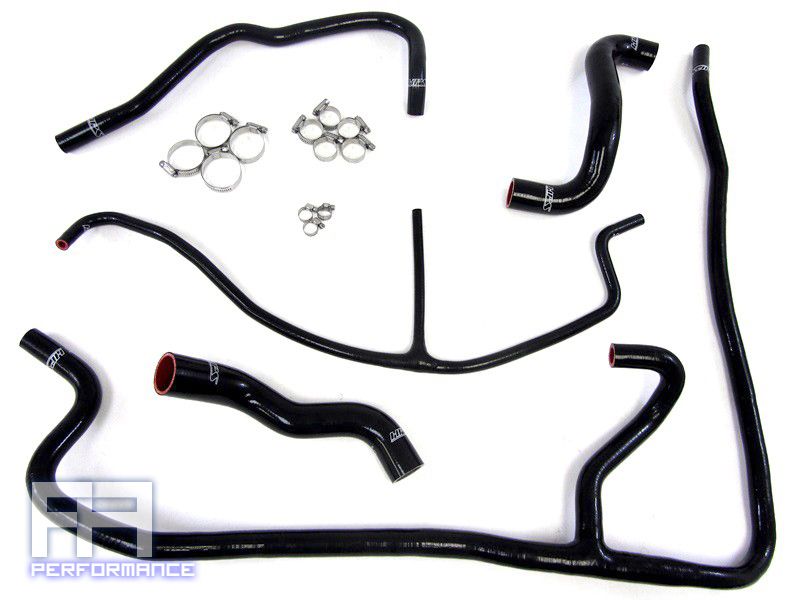 HPS Performance Reinforced Black Silicone Radiator + Heater Hose Kit Coolant for Chevy 09-13 Corvette 6.2L V8