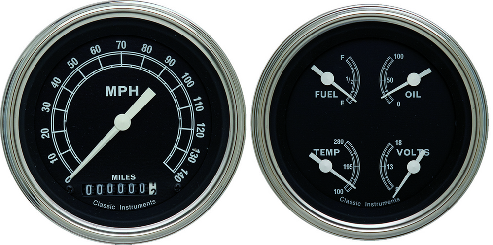 TACH FORCE 6 GAUGE SET BLACK-LS