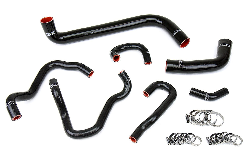 HPS Performance Black Reinforced Silicone Radiator and Heater Hose Kit Coolant for Honda 06-09 S2000