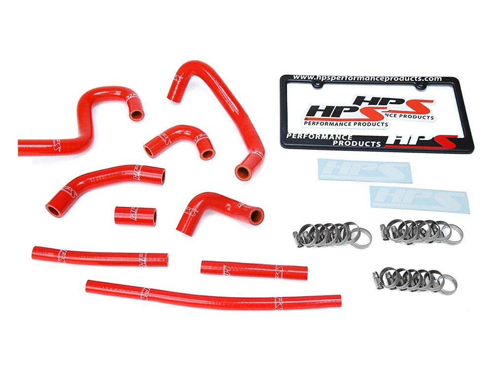 HPS Performance Red Reinforced Silicone Heater Hose Kit Coolant for Toyota 96-02 4Runner 3.4L V6