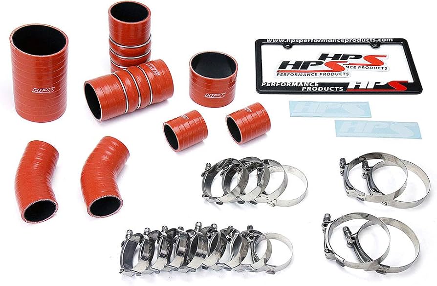 HPS Performance High Temp Aramid Reinforced Silicone Intercooler Hose Boots Kit for Ford 2015-2016 F150 3.5L Ecoboost Twin Turbo