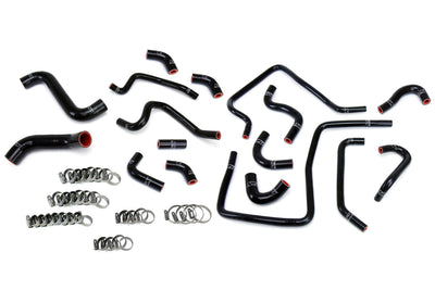 HPS Performance Black Reinforced Silicone Radiator Heater and Ancillary Hose Kit Coolant for Subaru 02-03 Impreza WRX 2.0L Turbo
