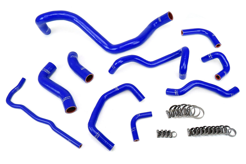 HPS Performance Blue Reinforced Silicone Radiator Hose Kit Coolant for Volkswagen 99-06 Golf MK4 1.8T Turbo Manual Trans Left Hand Drive