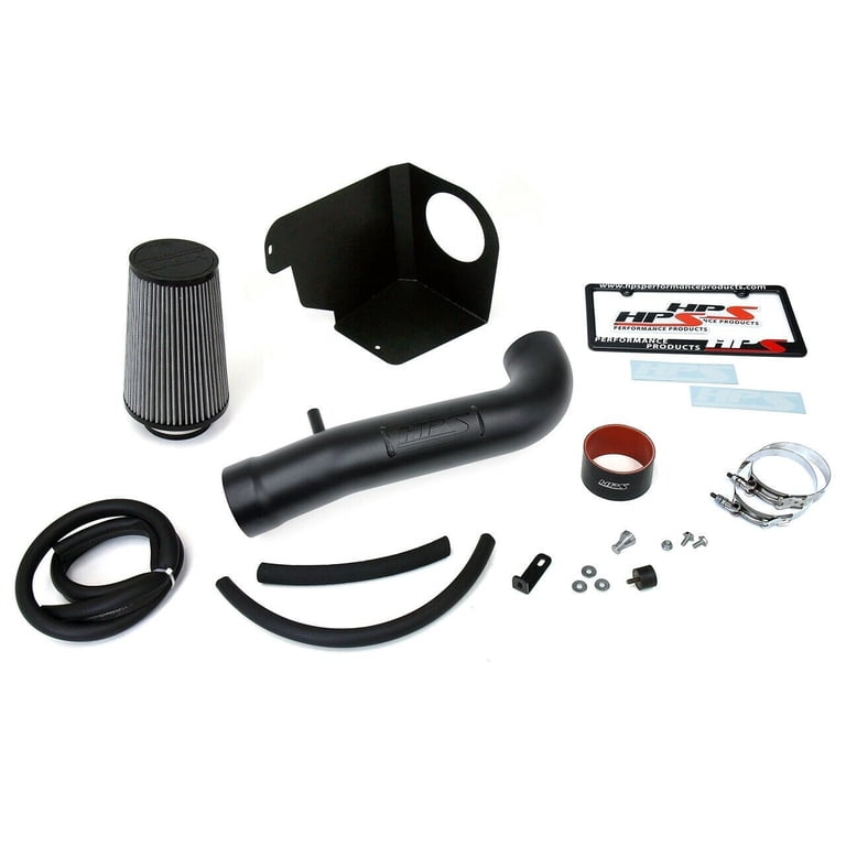 HPS Performance Performance Cold Air Intake Kit 12-18 Jeep Wrangler JK 3.6L V6 Includes Heat Shield Black