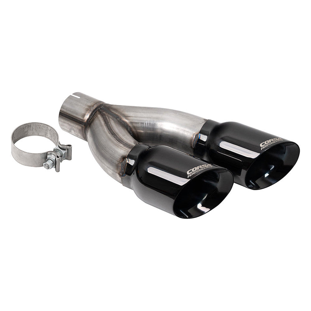 Corsa 2022-2024 Toyota Tundra 4WD 4in Single Side Dual Outlet Tip Kit - Black PVD