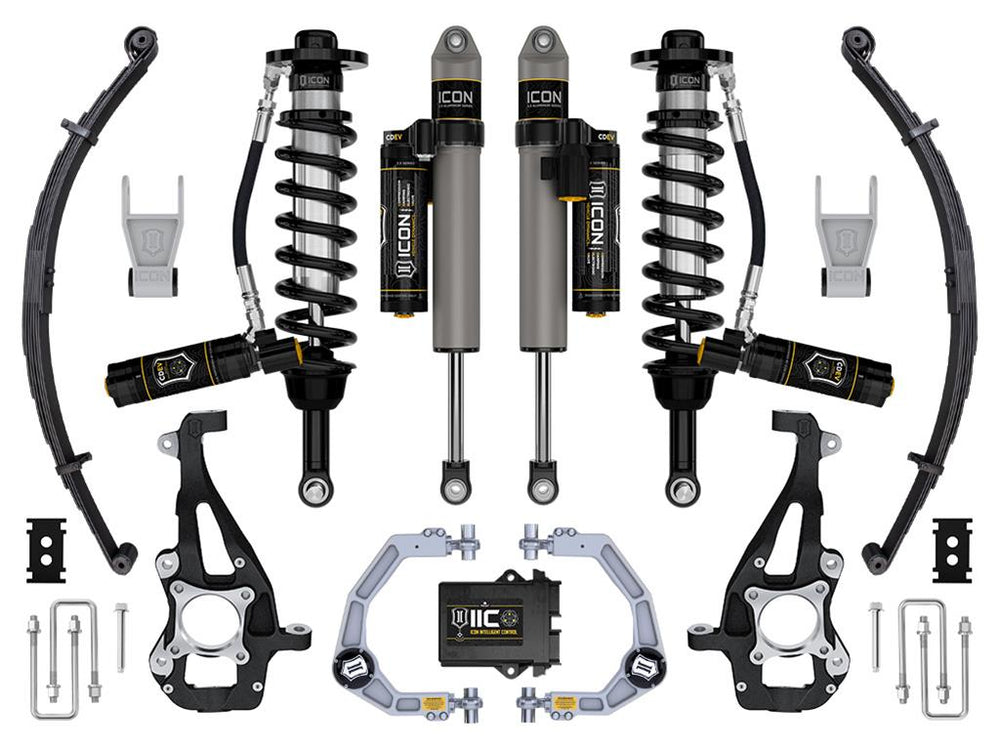 2021-2024 Ford F-150 4WD 3.5-4.5 Inch Lift Stage 5 Suspension System Billet W/ Leaf Packs Icon Vehicle Dynamics