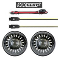 XK Glow RGB Jeep JL Headlight Kit w Mounting Brackets w Dual-Mode Dash Mount Controller (2pc 7in)