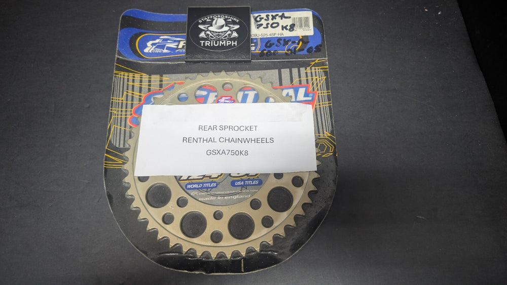 Renthal 01-10 Suz GSX-R600-750/Tri Speedfour/Daytona/23-24 V-Strm DL1050 Rear Sprkt - HA 525-45P T