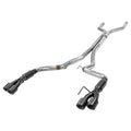 Outlaw Cat-Back Exhaust System Fits 2018-2023 Mustang Gt 5.0L Coupes & Convertibles Without Factory Active Performance Exhaust Valves. 3.00-Inch With Carbon Fiber Tips Aggressive Sound Flowmaster