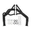 Long Tube Header Black Paint 1955-1957 Chevy 265-400 Tube Size 1.625 Inch Collector Size 3 Inch Port Shape Round Port Will Not Fit Convertible Models FlowTech