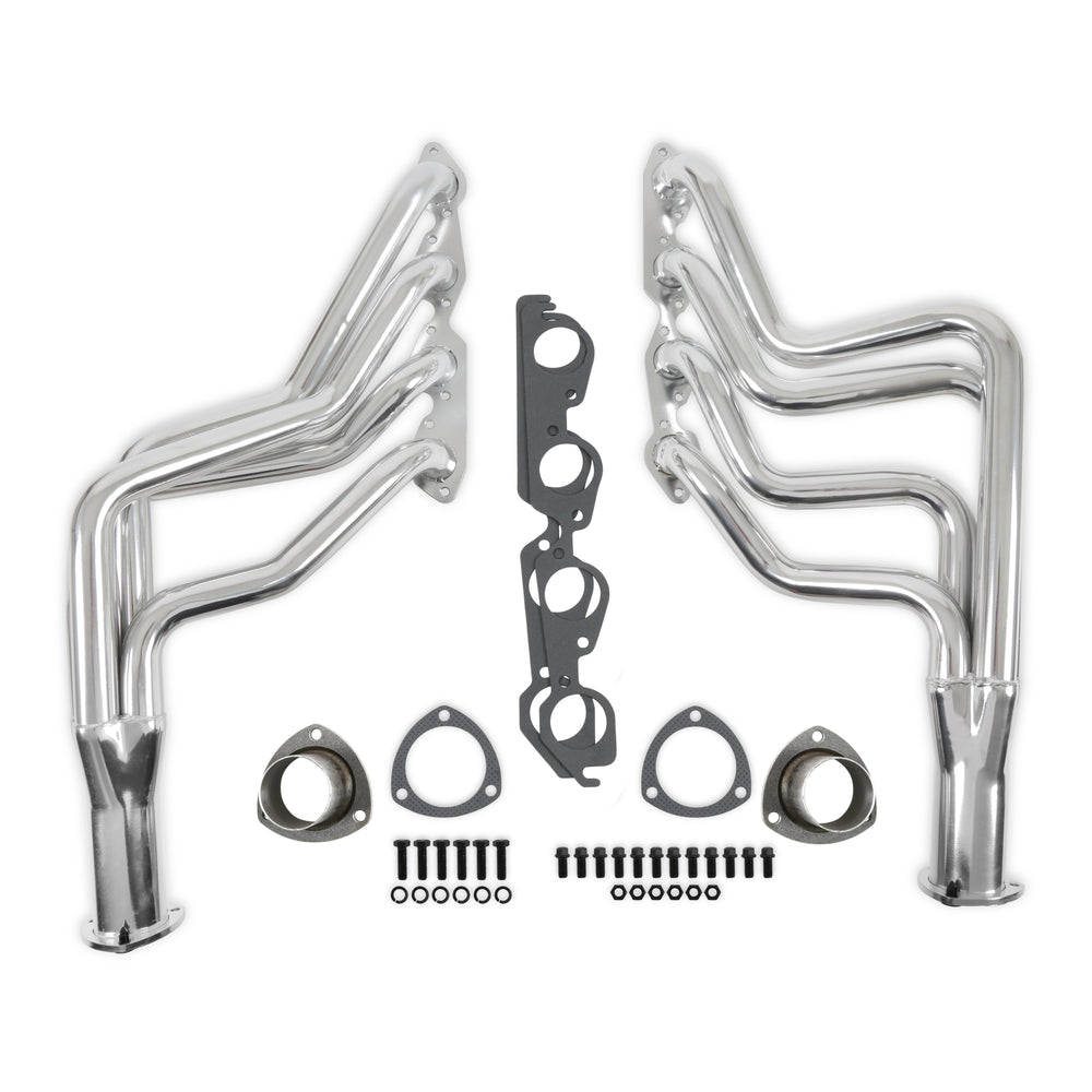 Long Tube Header Ceramic Coated Fits 1970-1972 Camaro 1964-1974 Chevelle 1971-1974 1964-1974 El Camino 1971-1974 Wagon Full Size 396-454 Tube Size 1-3/4 Inch Collector Size 3 Inch FlowTech